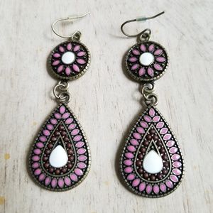 Pink Boho Earrings